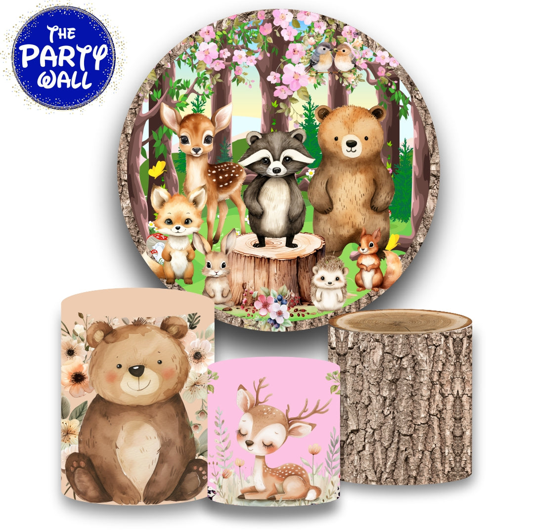 Animalitos del Bosque Cute - Fundas para set sencillo