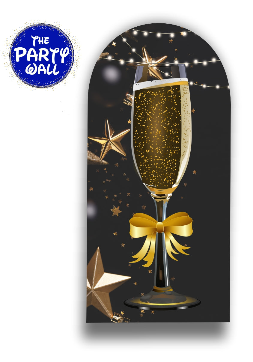 Año Nuevo - Funda para mampara de punta redonda