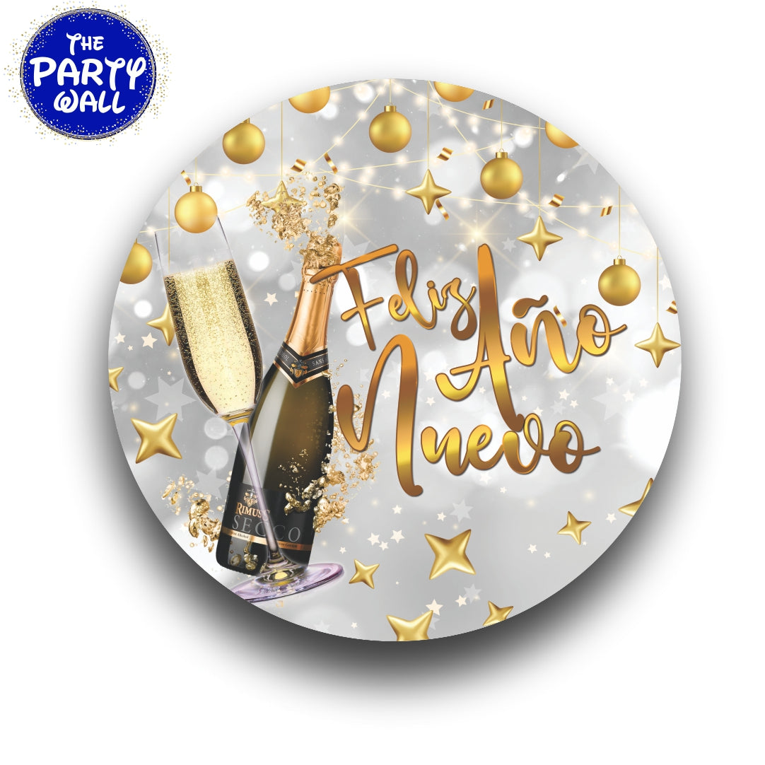 Año Nuevo - Funda para mampara circular