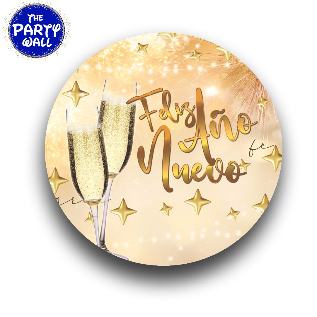 Año Nuevo - Funda para mampara circular