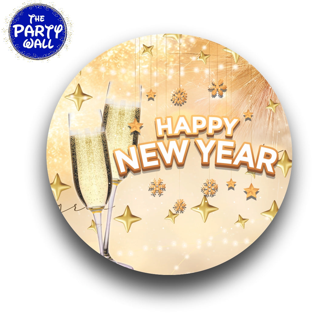 Año Nuevo - Funda para mampara circular