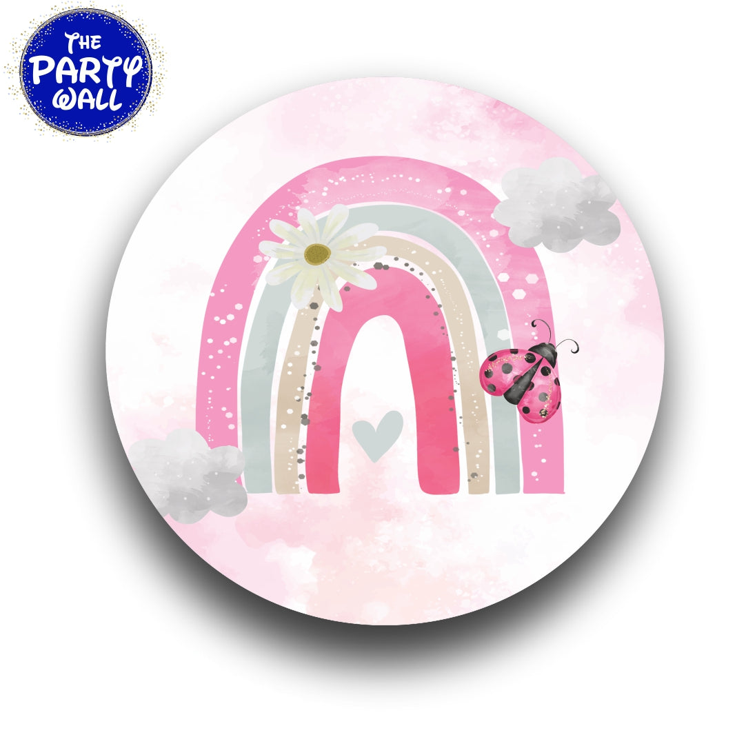 Arcoíris Boho - Funda para mampara circular