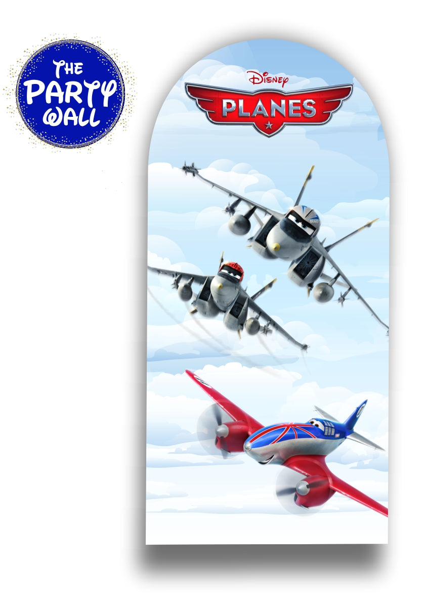 Aviones - Funda para mampara de punta redonda