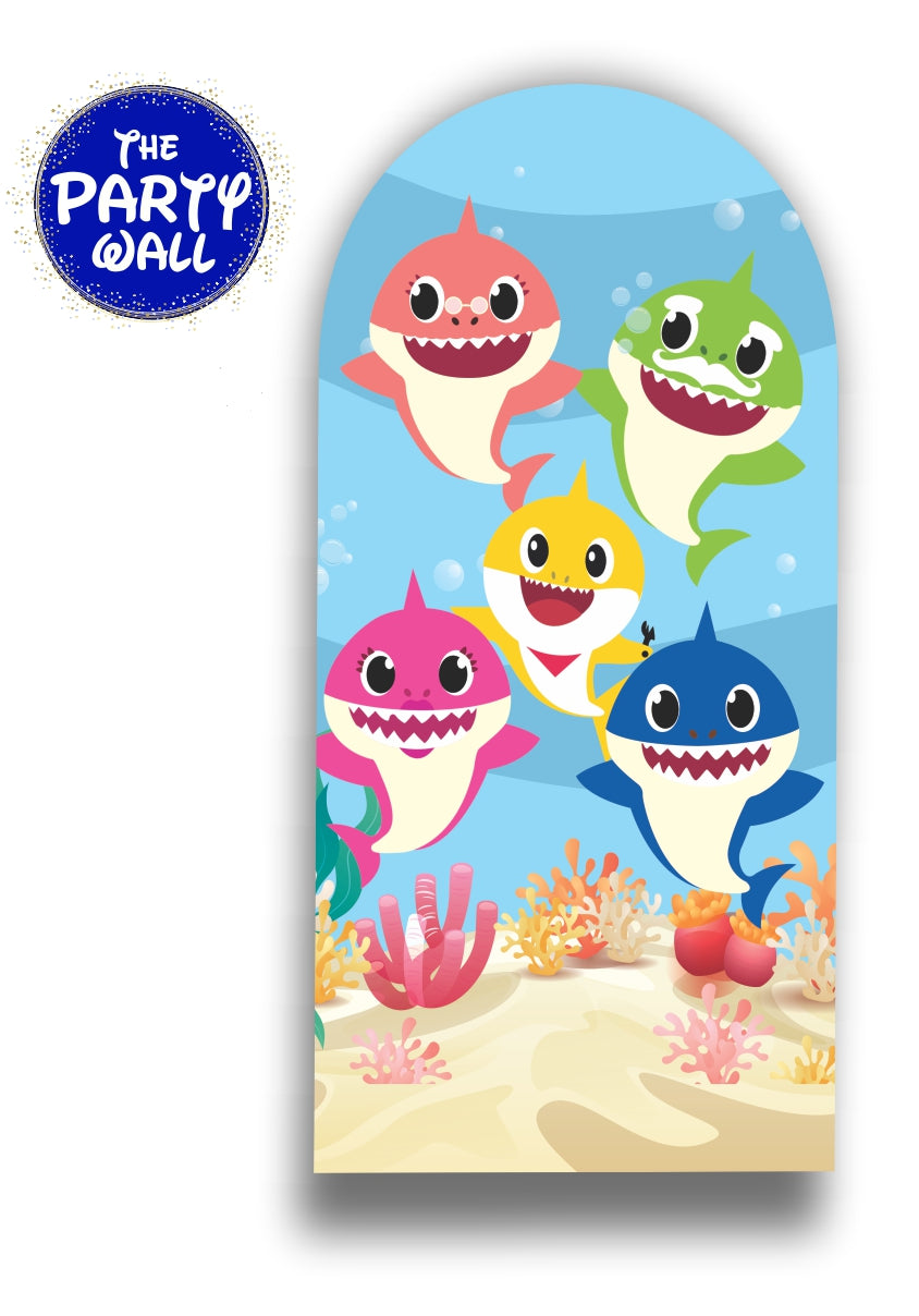 Baby Shark - Funda para mampara de punta redonda