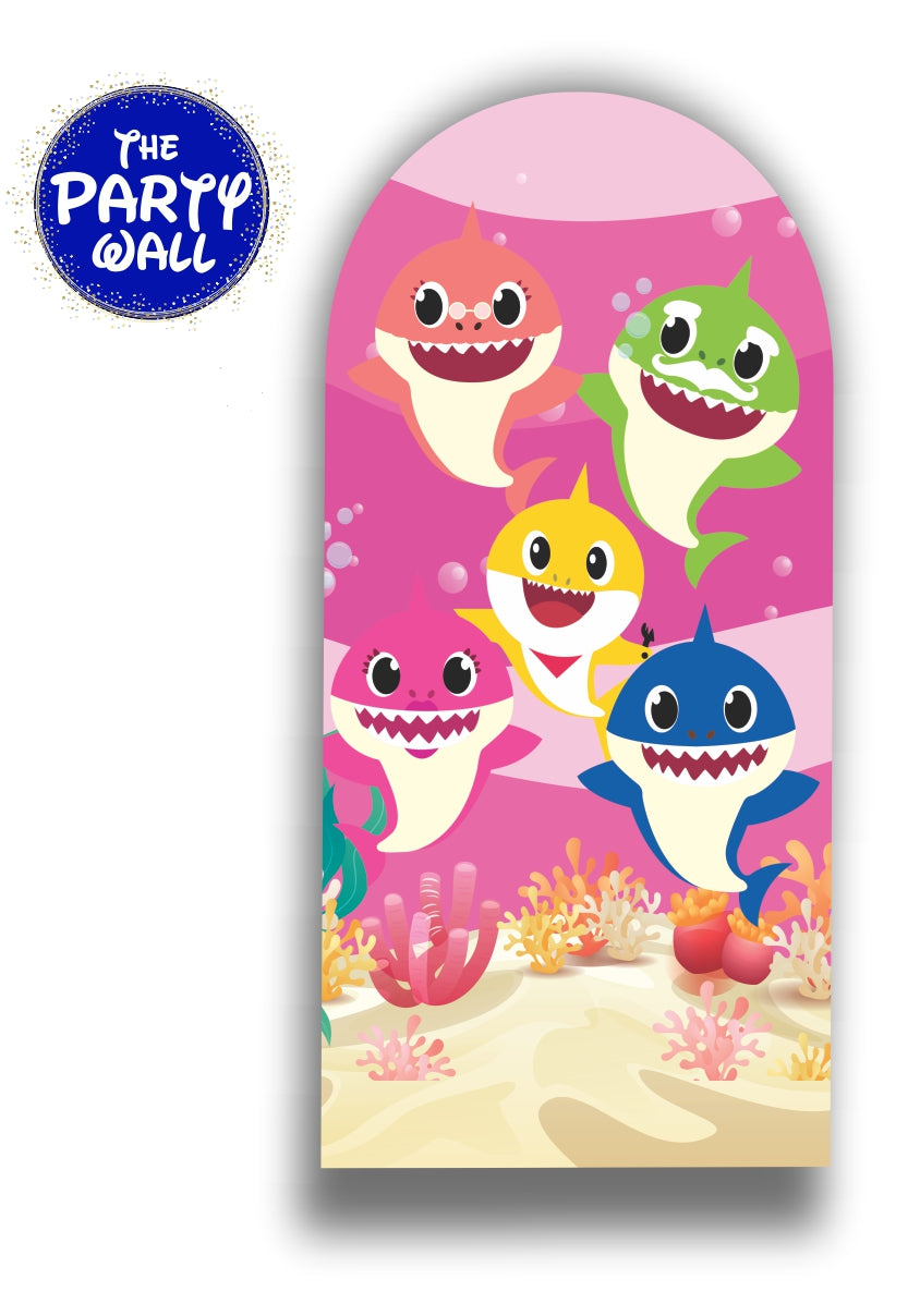 Baby Shark - Funda para mampara de punta redonda