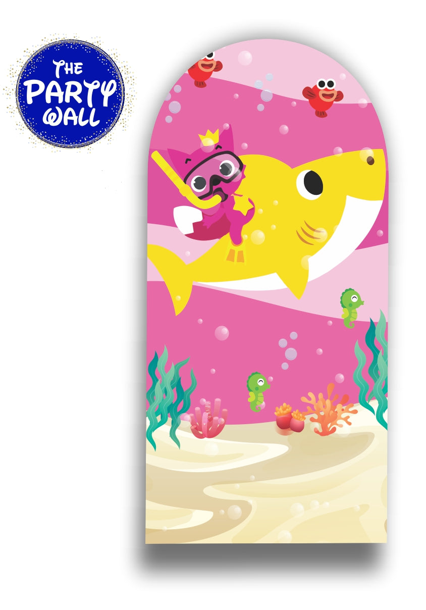 Baby Shark - Funda para mampara de punta redonda