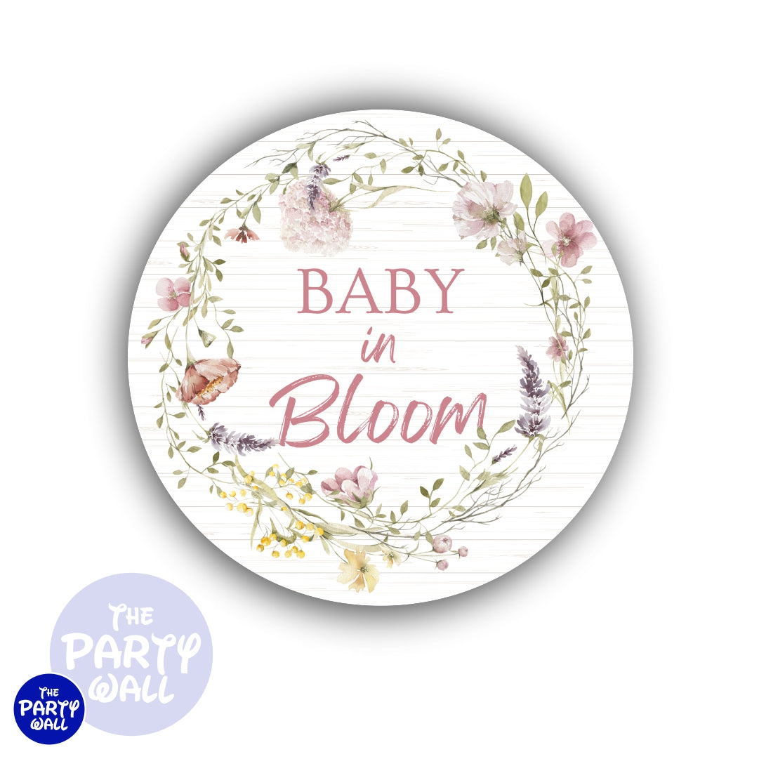 Baby Shower - Funda para mampara circular