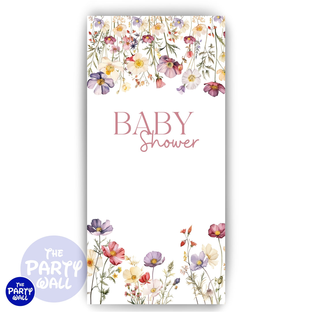 Baby Shower - Funda para mampara de punta redonda