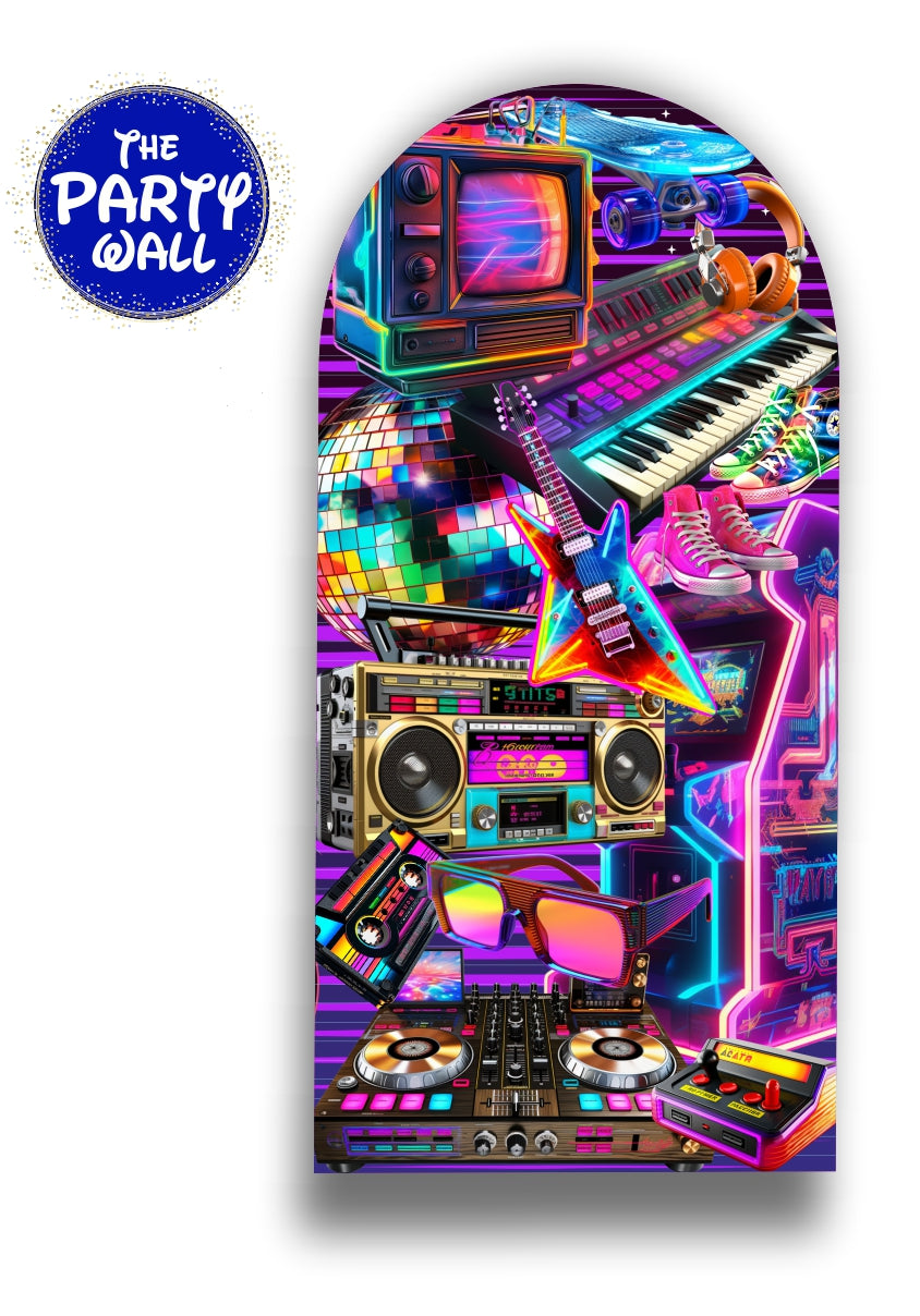 Década de los 80s - Funda para mampara de punta redonda