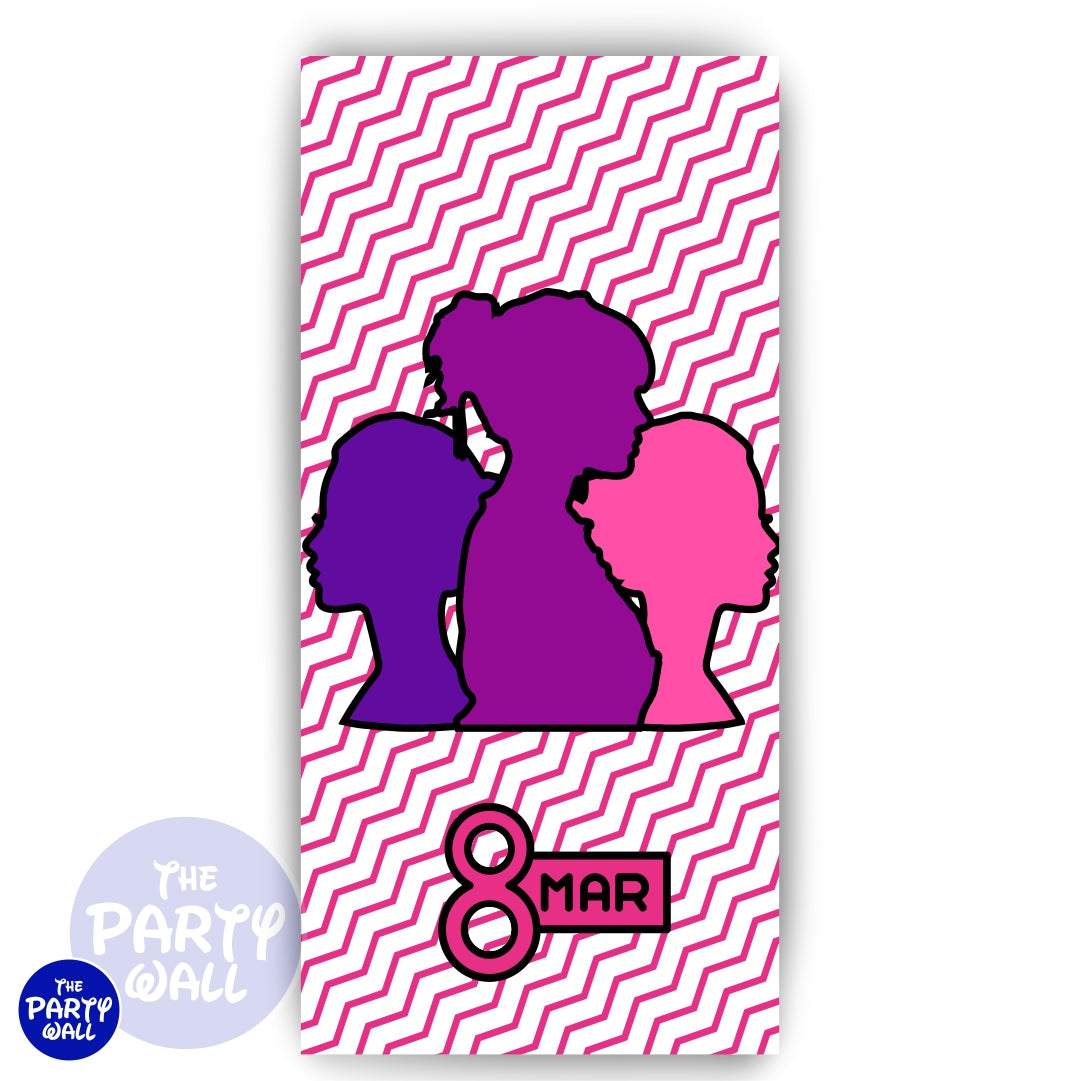 Día de la Mujer - Funda para mampara de punta redonda