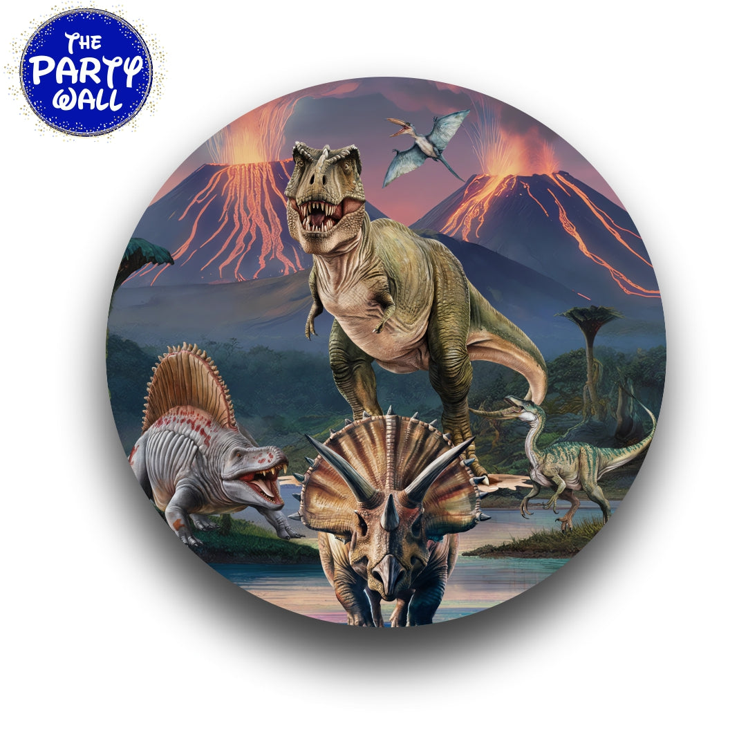 Dinosaurios - Funda para mampara circular