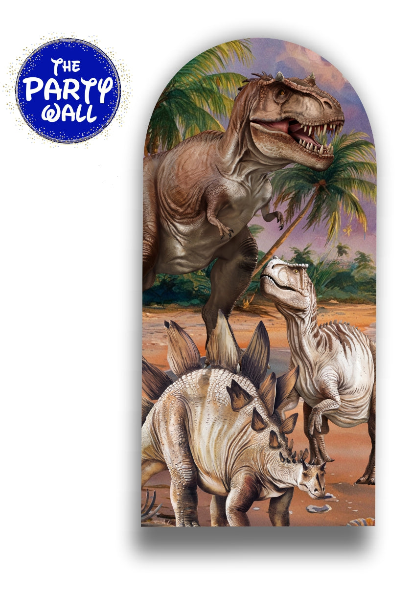 Dinosaurios - Funda para mampara de punta redonda