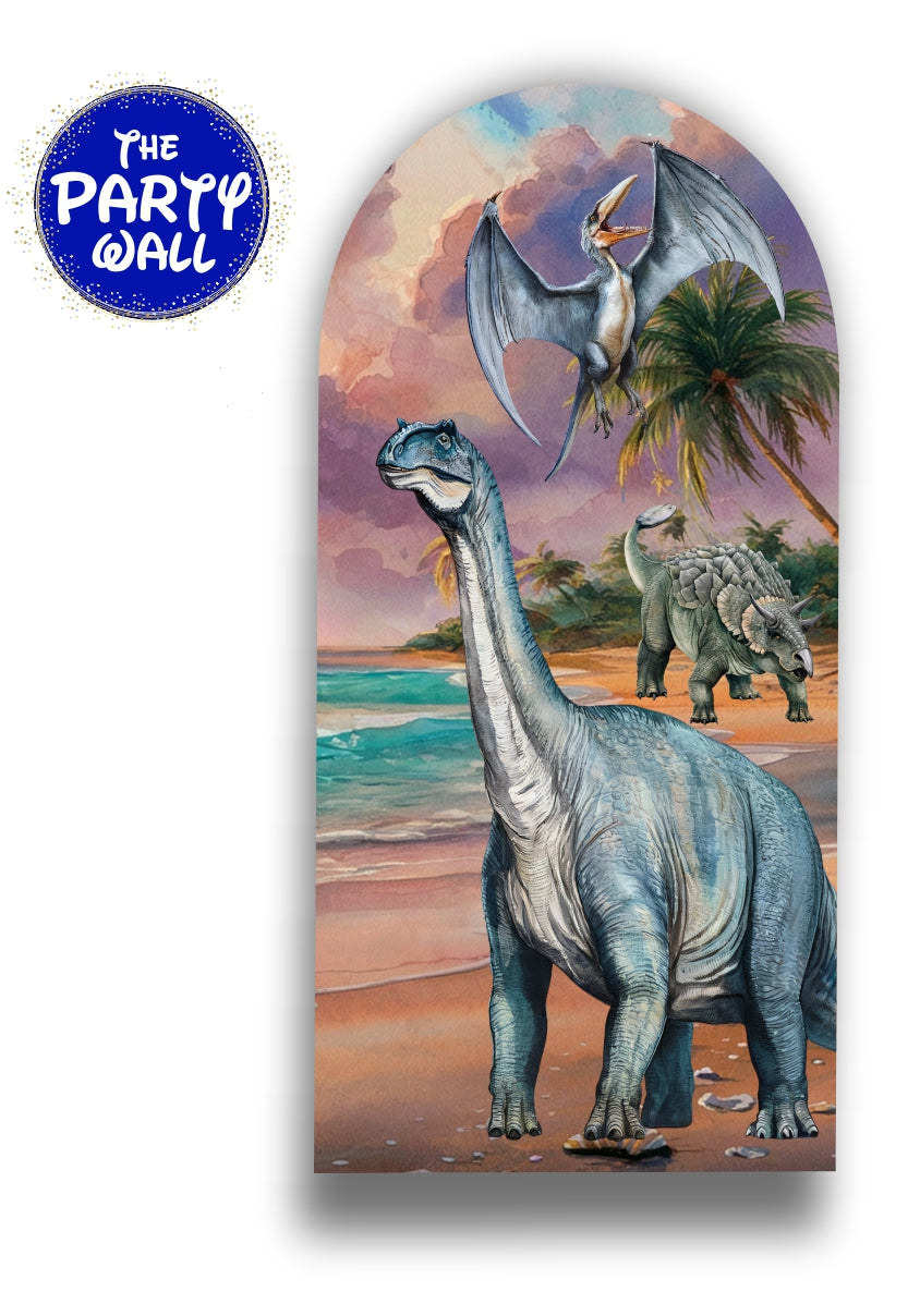 Dinosaurios - Funda para mampara de punta redonda