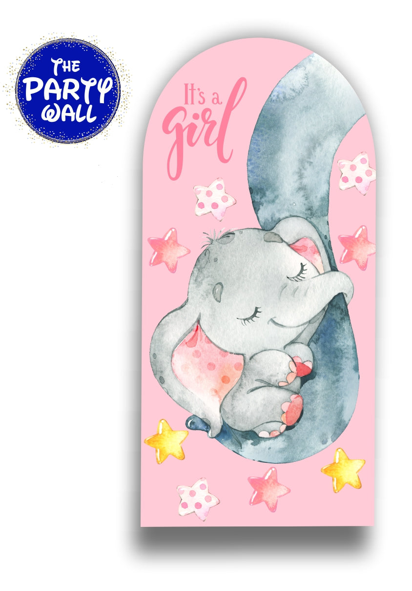 Elefantes Bebé Cute - Funda para mampara de punta redonda