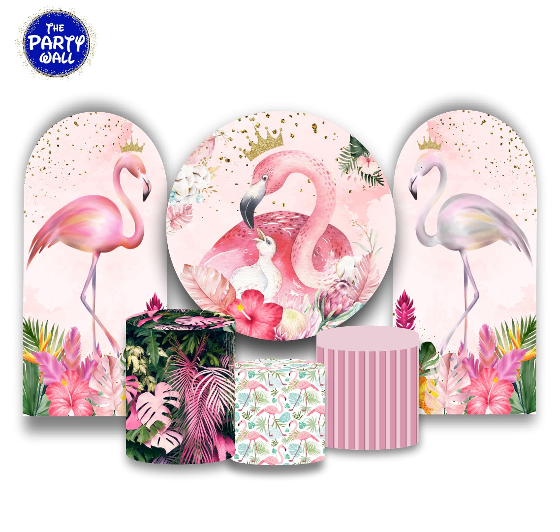 Flamingo- Fundas para set + 2 complementos