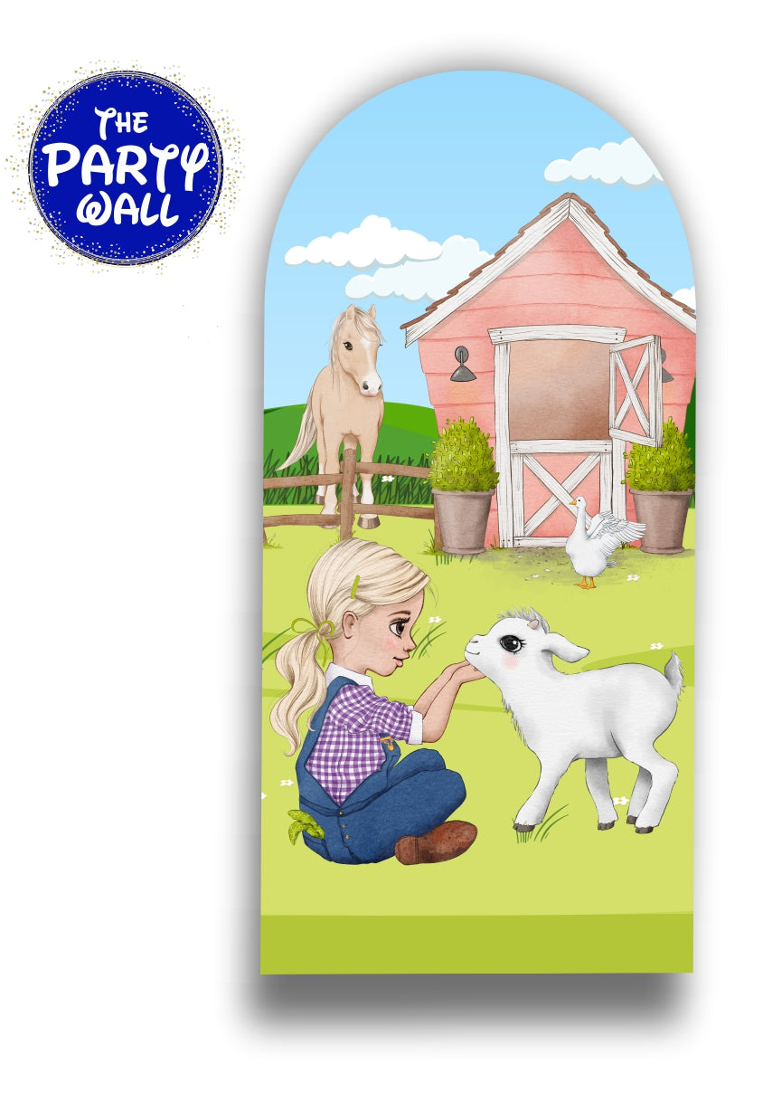 Granja Cute - Funda para mampara de punta redonda