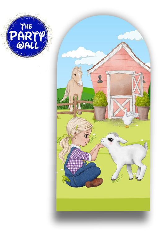 Granja Cute - Funda para mampara de punta redonda