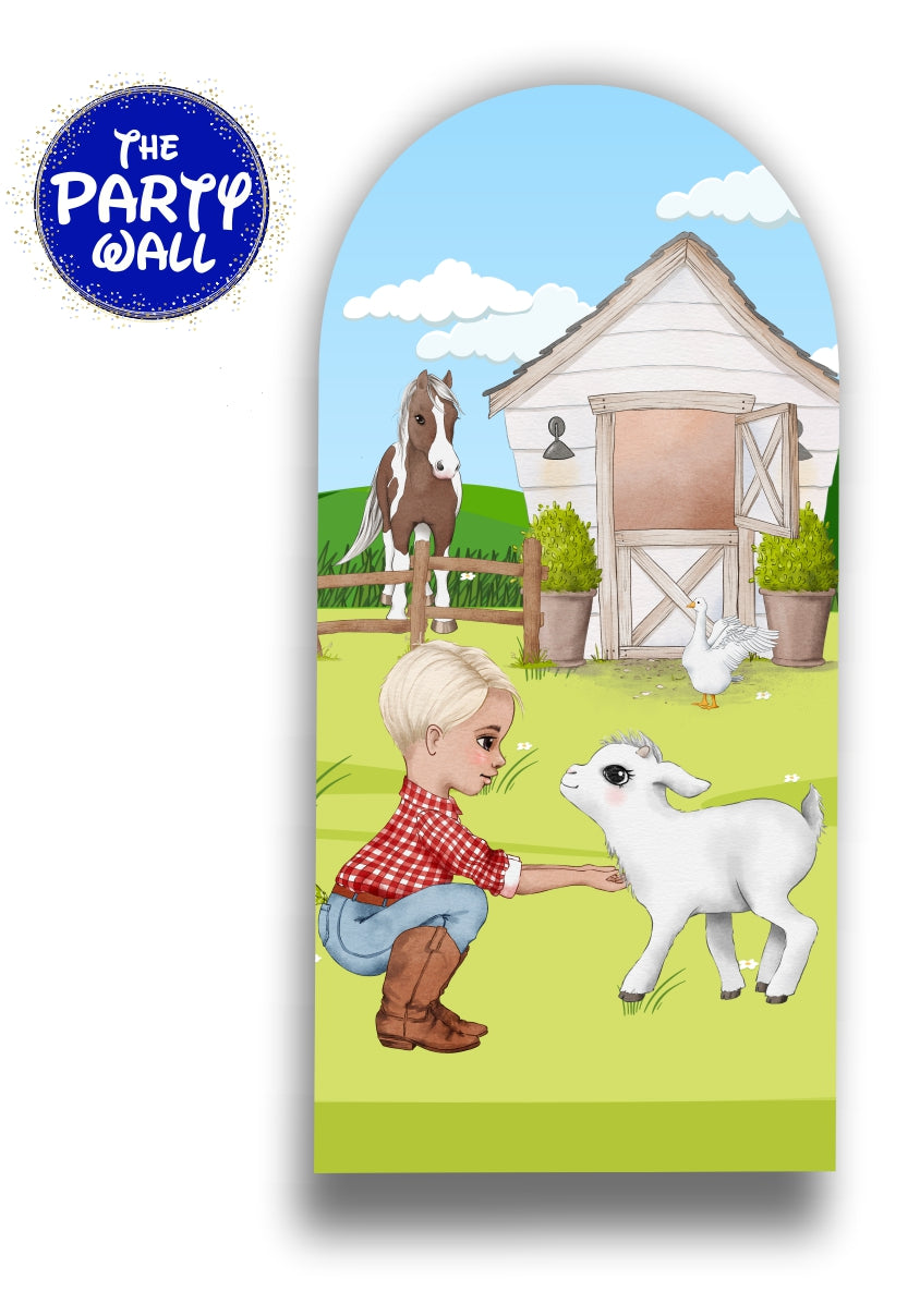 Granja Cute - Funda para mampara de punta redonda