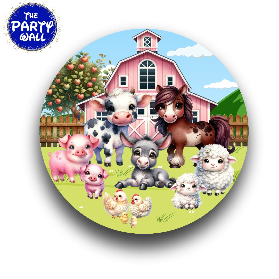 Granja Cute - Funda para mampara circular