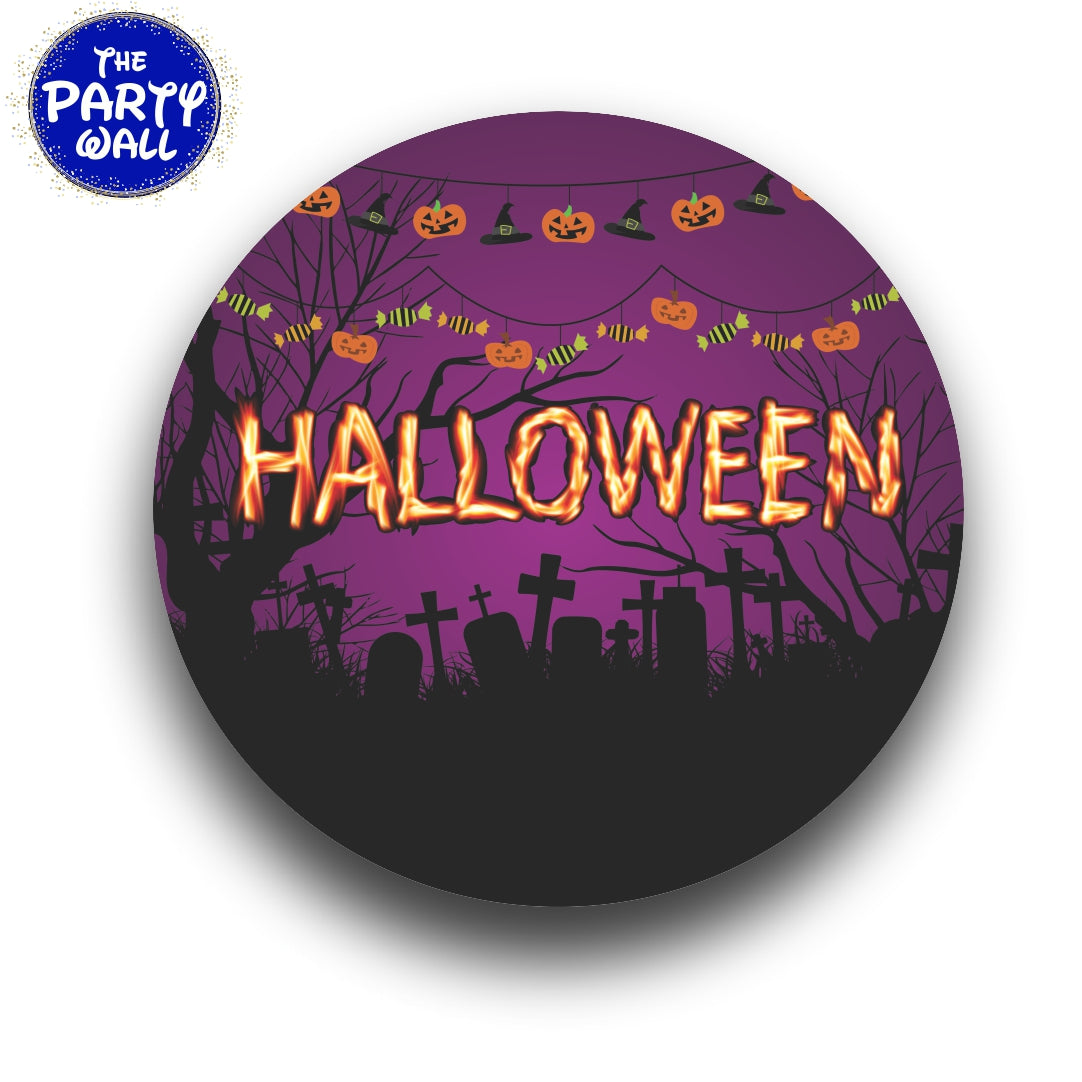 Halloween - Funda para mampara circular