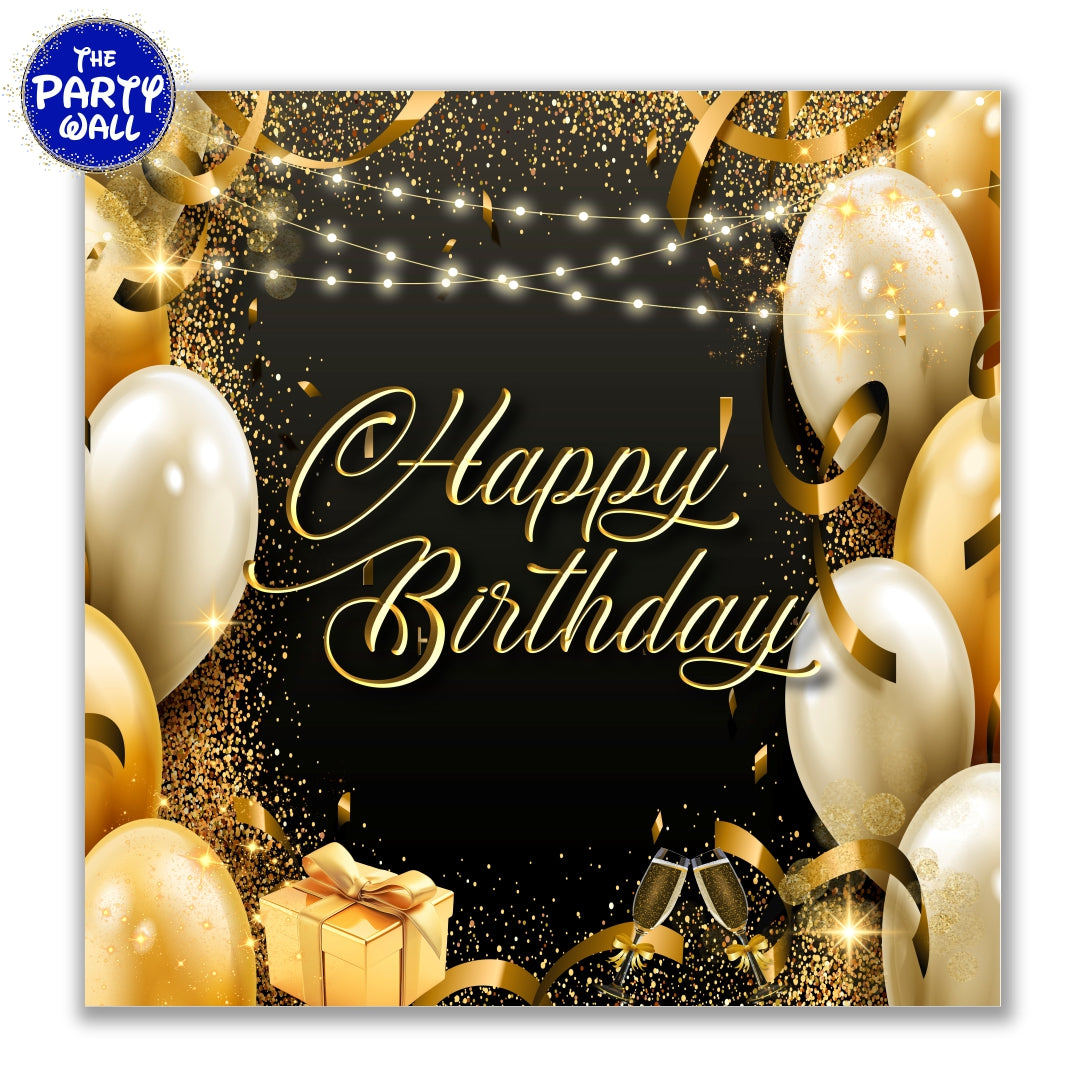 Happy Birthday - Funda para mampara cuadrada