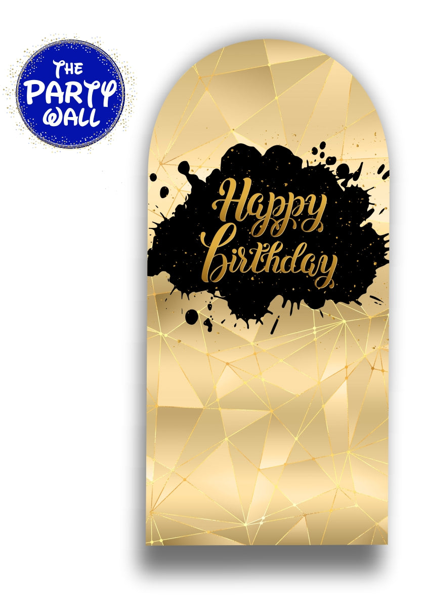 Happy Birthday - Funda para mampara de punta redonda