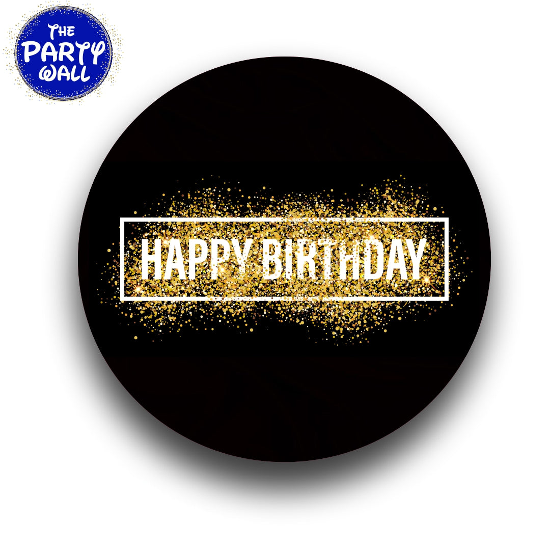 Happy Birthday - Funda para mampara circular