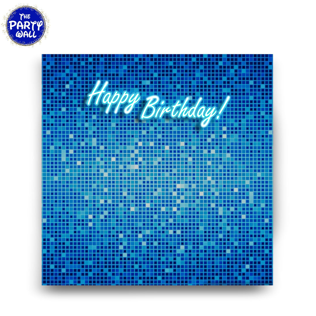 Happy Birthday - Funda para mampara cuadrada