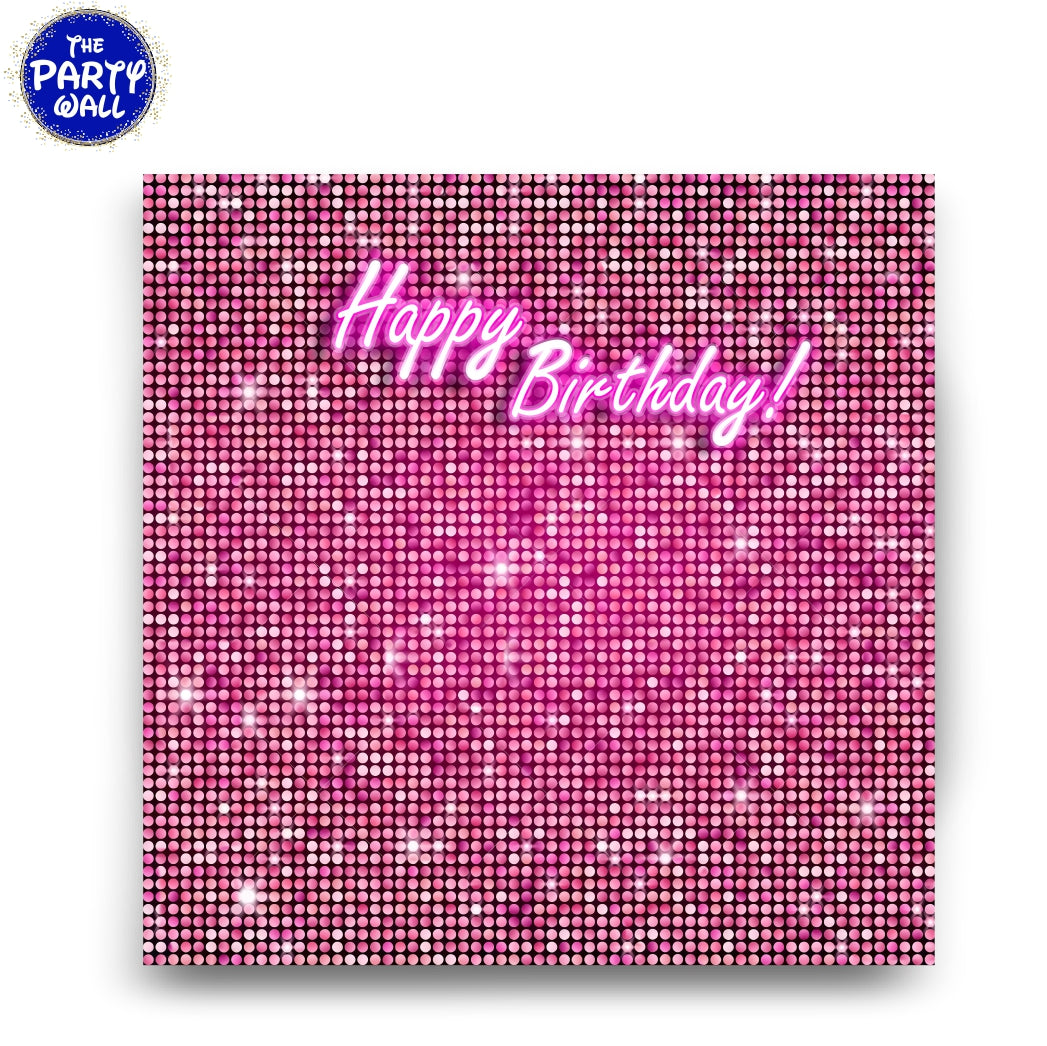 Happy Birthday - Funda para mampara cuadrada