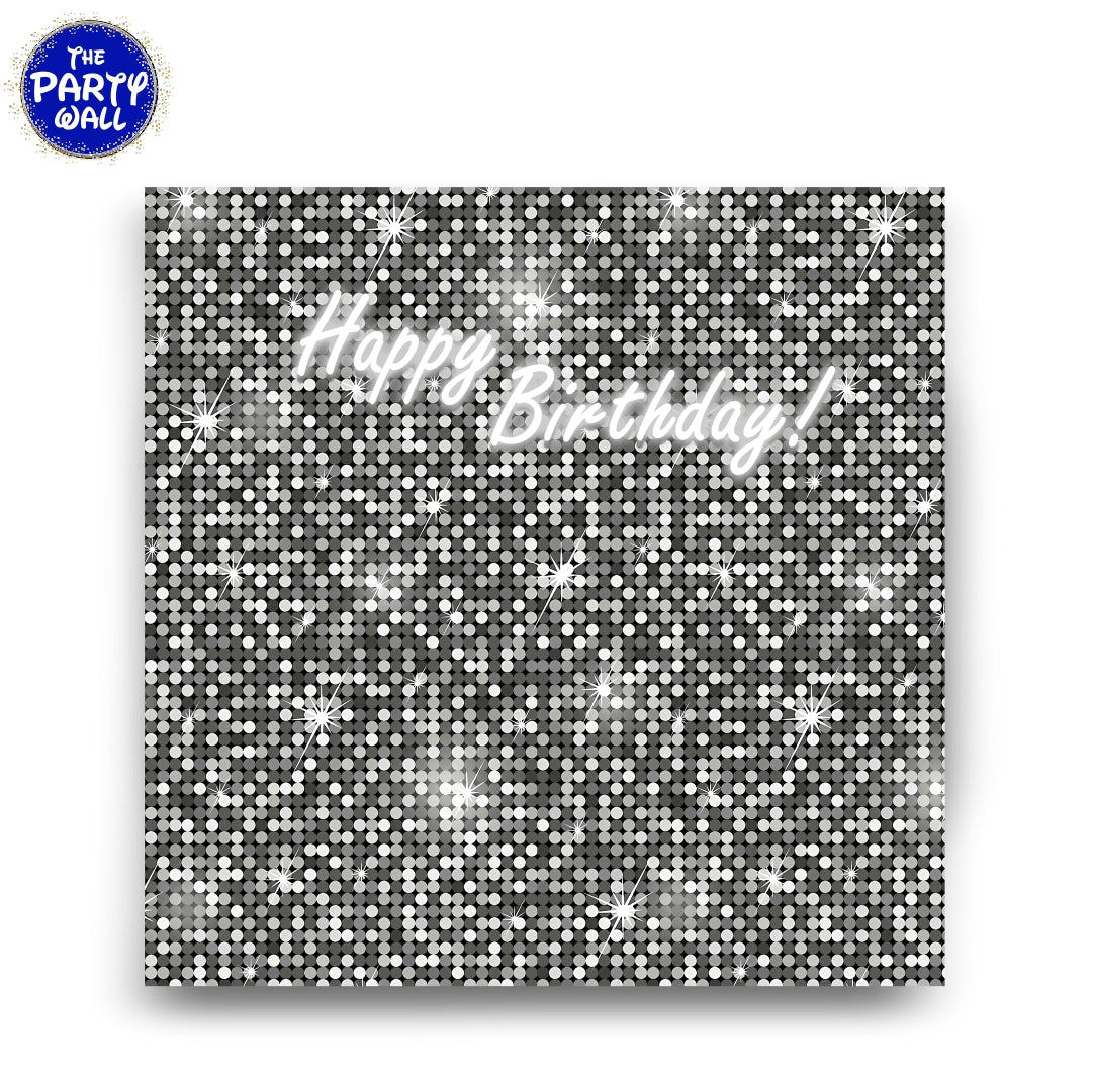 Happy Birthday - Funda para mampara cuadrada