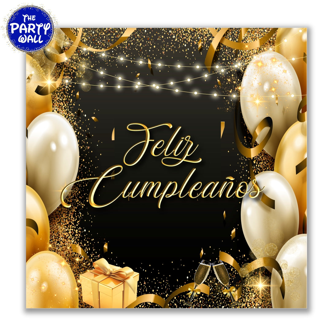Happy Birthday - Funda para mampara cuadrada