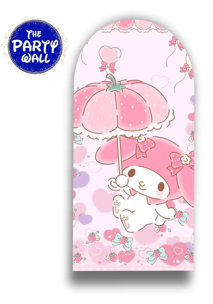 Kuromi y Melody - Funda para mampara de punta redonda