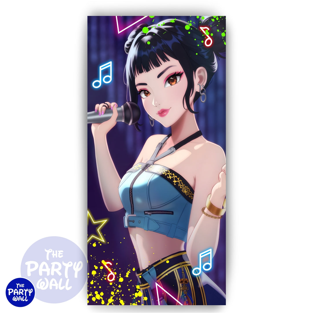 KPop Demon Hunters - Funda para mampara de punta redonda