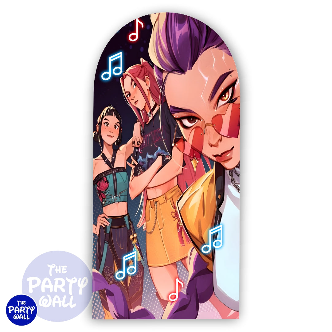 KPop Demon Hunters - Funda para mampara de punta redonda