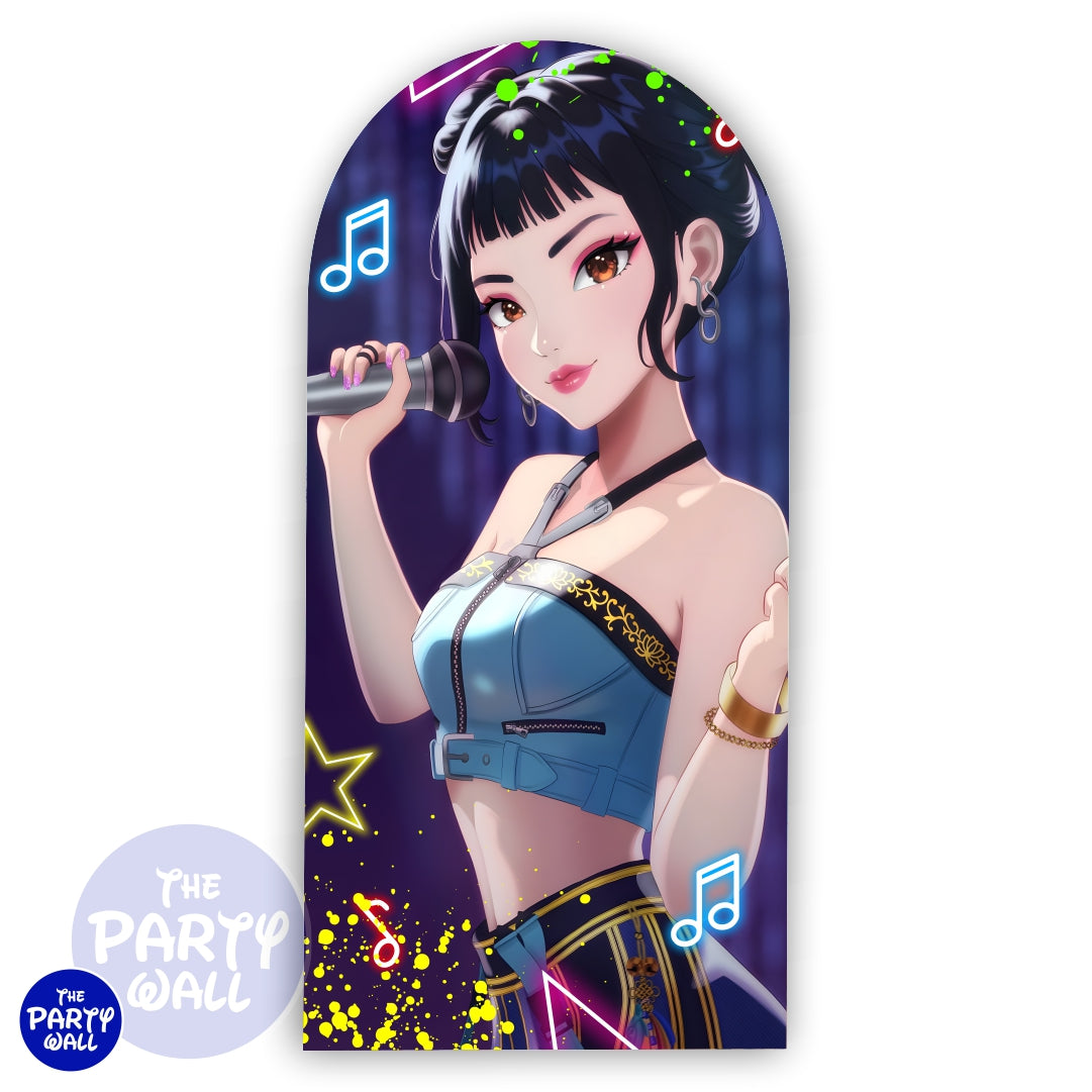 KPop Demon Hunters - Funda para mampara de punta redonda