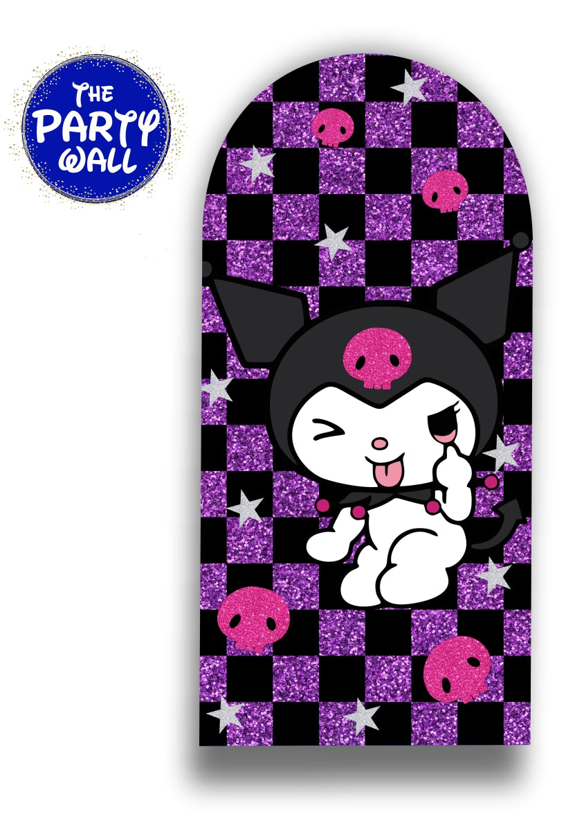 Kuromi y Melody - Funda para mampara de punta redonda