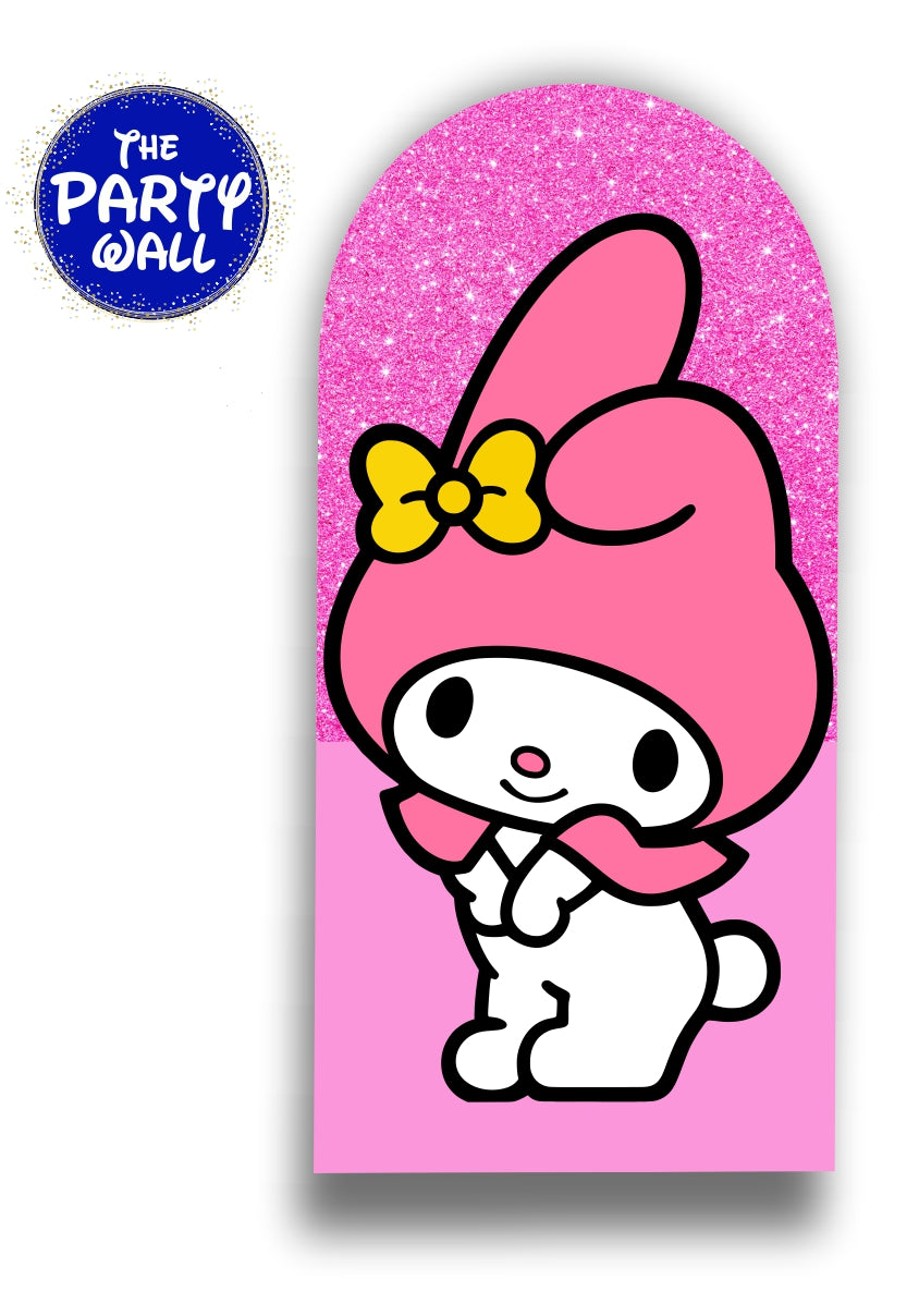 Kuromi y Melody - Funda para mampara de punta redonda