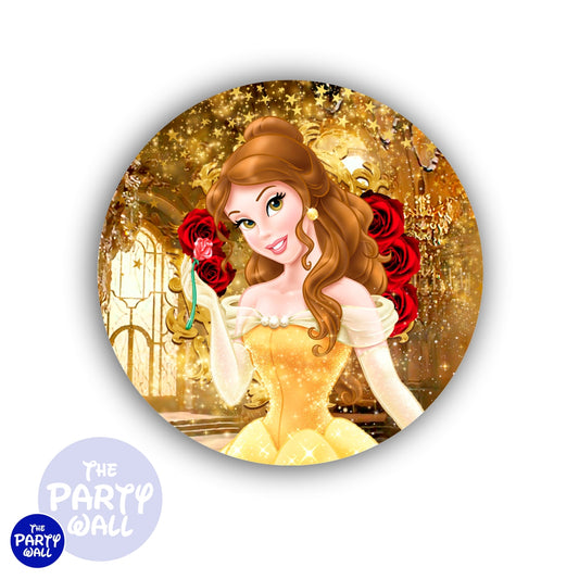 La Bella y la Bestia - Funda para mampara circular