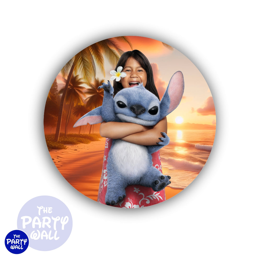 Lilo y Stitch - Funda para mampara circular