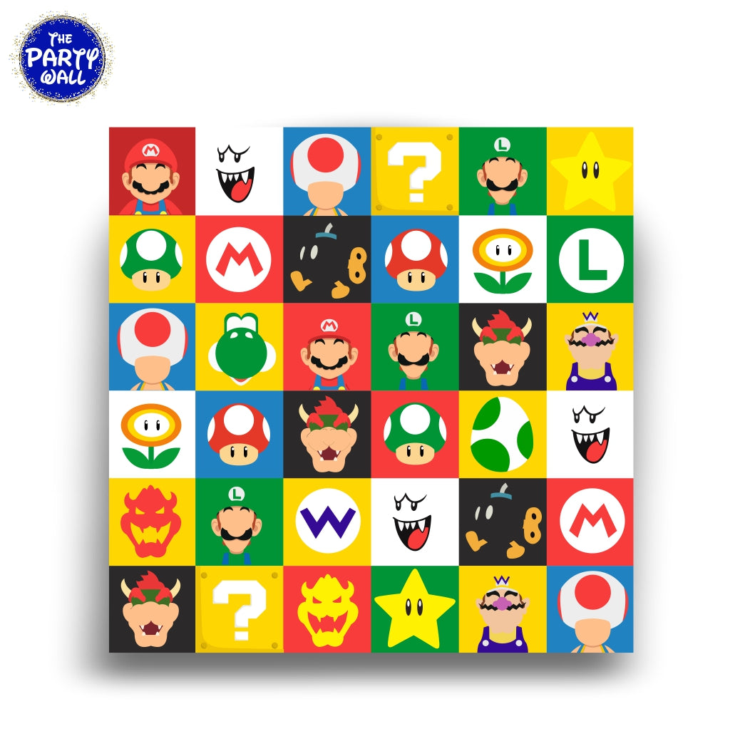 Super Mario - Funda para mampara cuadrada