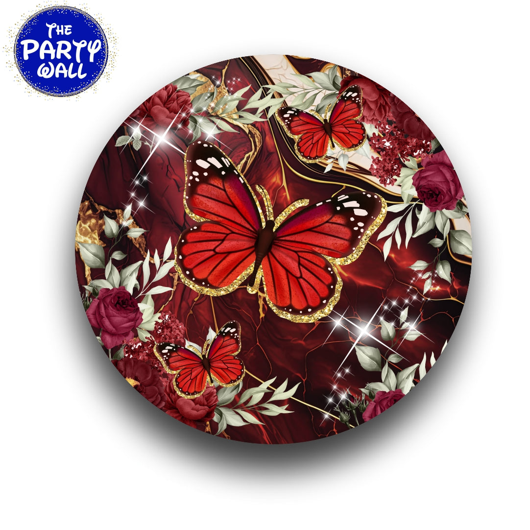 Mariposas - Funda para mampara circular