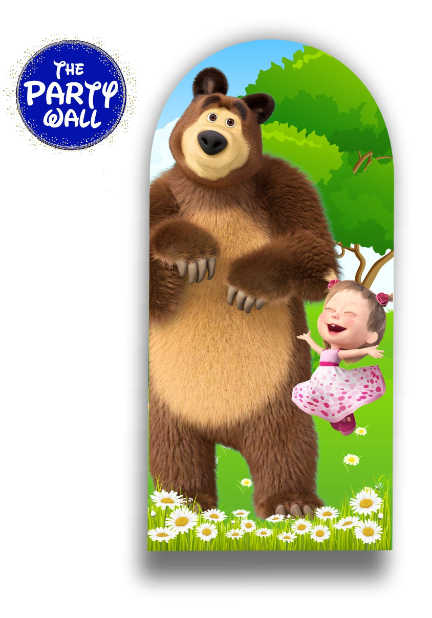Masha y el Oso - Funda para mampara de punta redonda