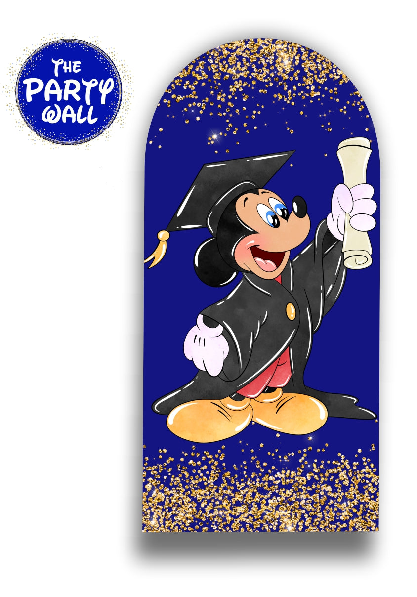 Mickey Mouse Graduación - Funda para mampara de punta redonda