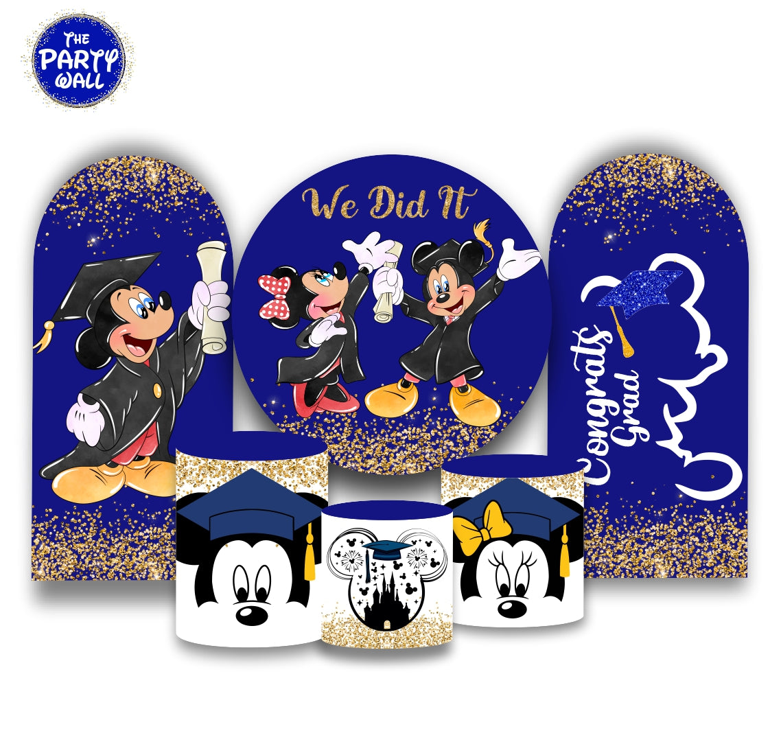 Mickey Mouse Graduación - Fundas para set + 2 complementos