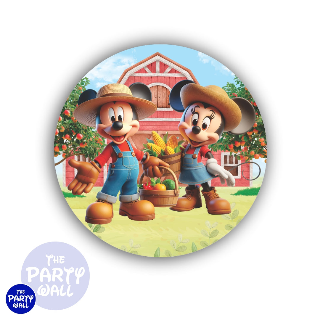Mickey Mouse Granja - Funda para mampara circular
