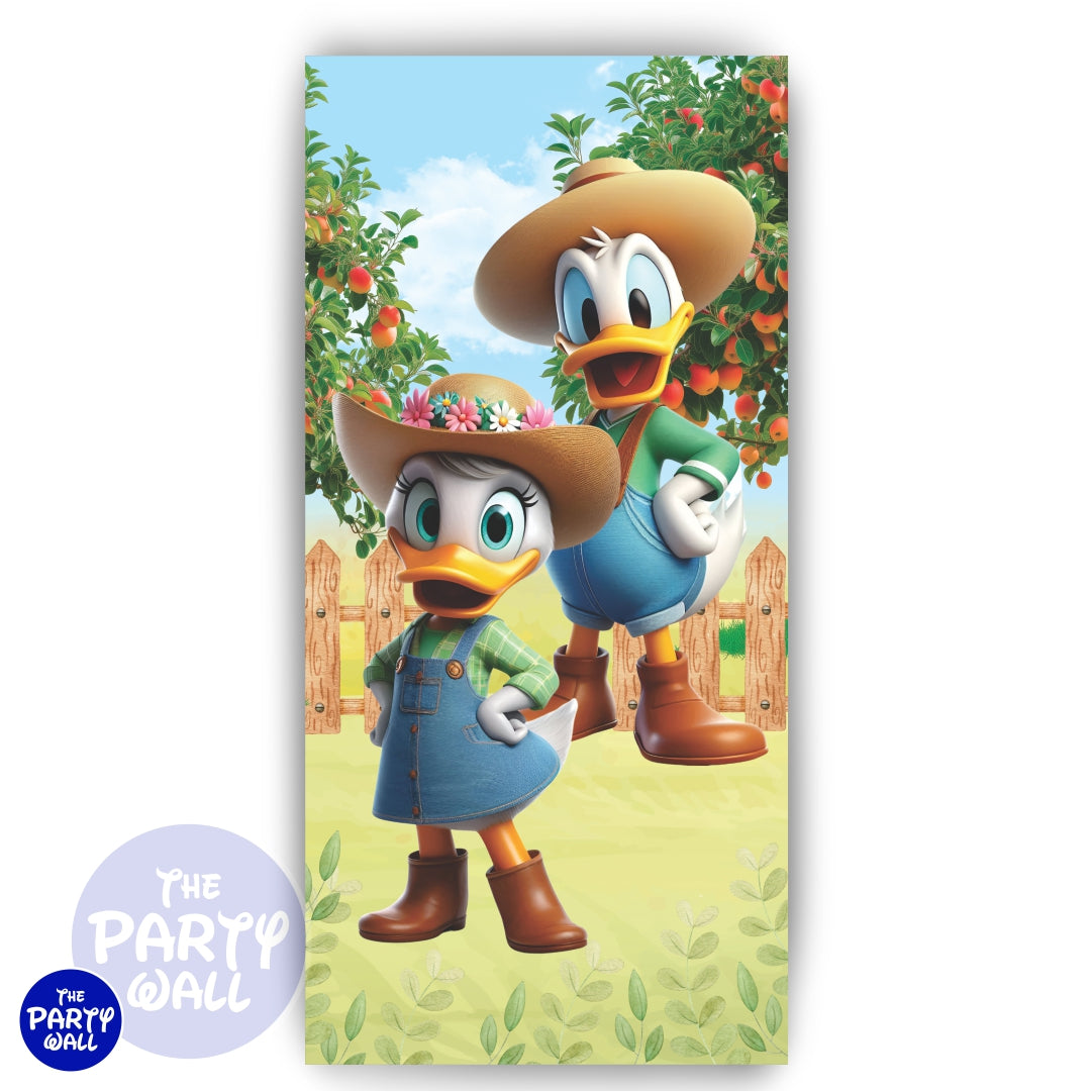 Mickey Mouse Granja - Funda para mampara de punta redonda