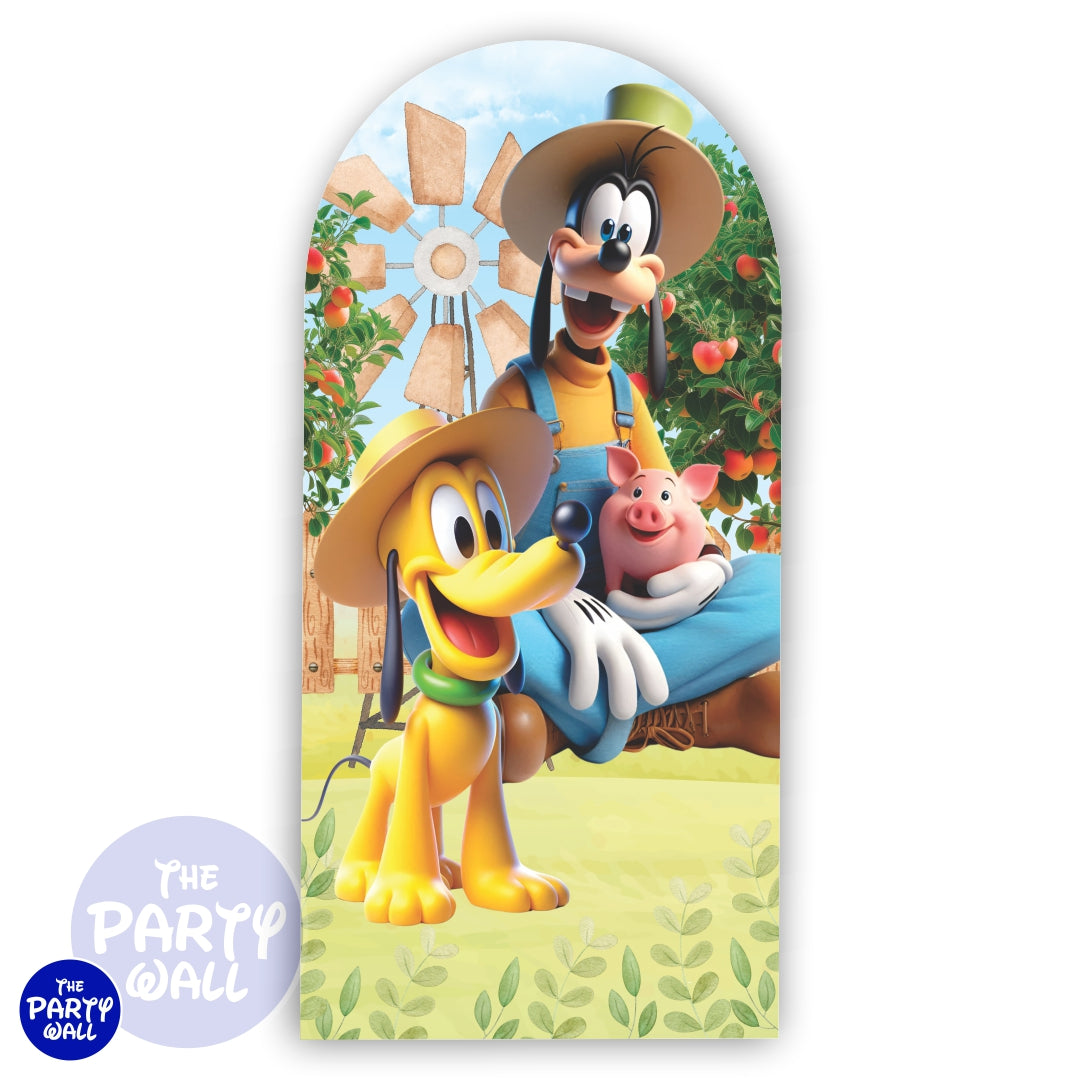Mickey Mouse Granja - Funda para mampara de punta redonda