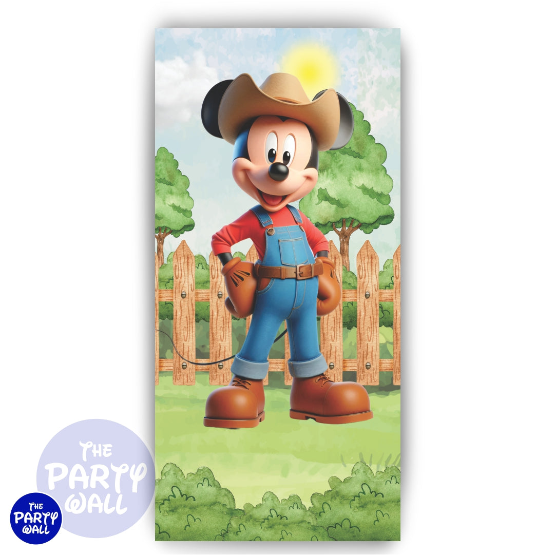 Mickey Mouse Granja - Funda para mampara de punta redonda