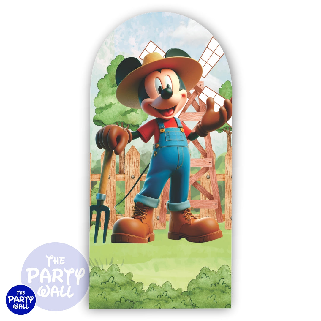 Mickey Mouse Granja - Funda para mampara de punta redonda