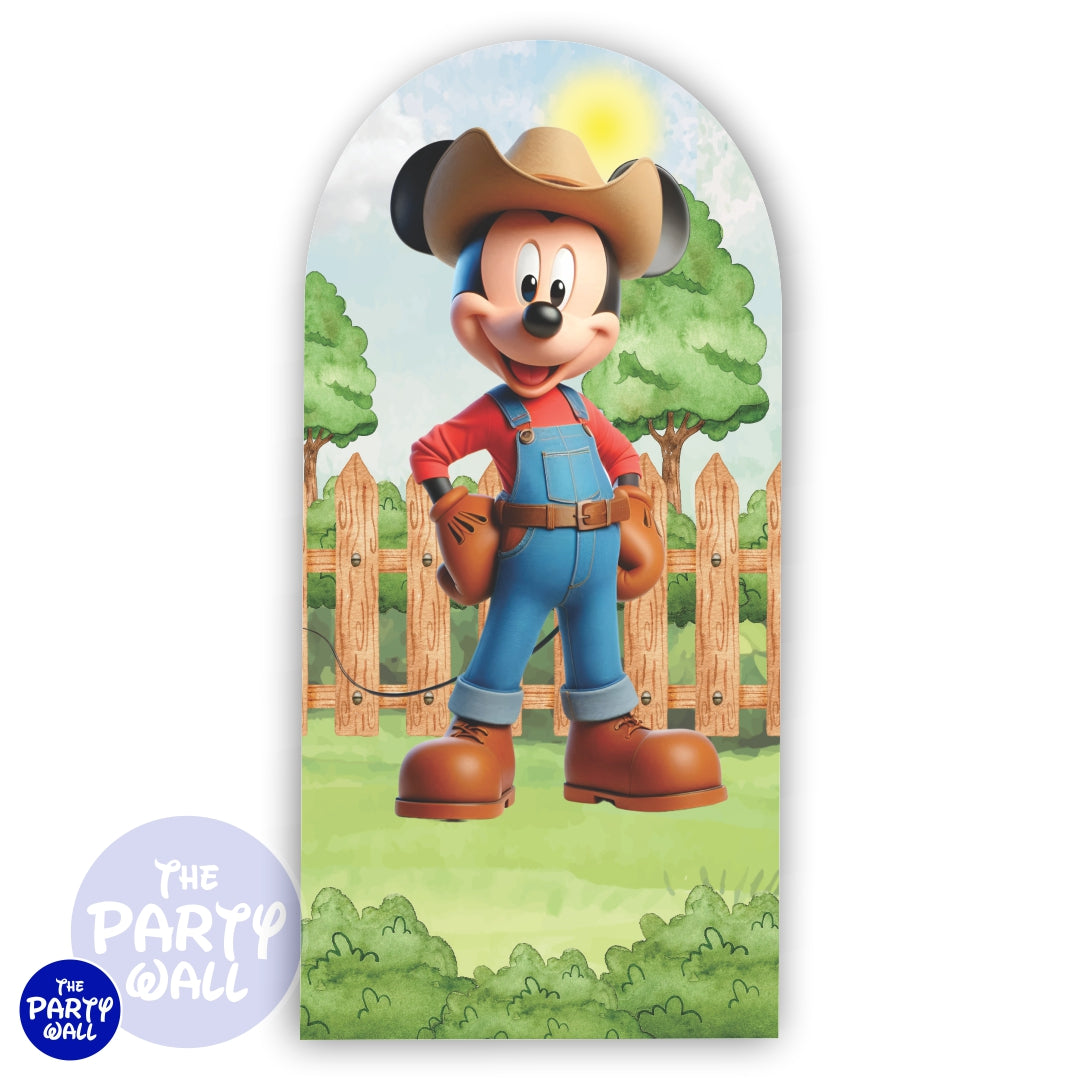 Mickey Mouse Granja - Funda para mampara de punta redonda